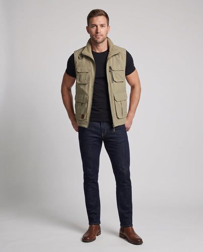 Herren isolierte Utility-Weste mit warmem Fleece-Futter und multifunktionalen Taschen Nord Taschen