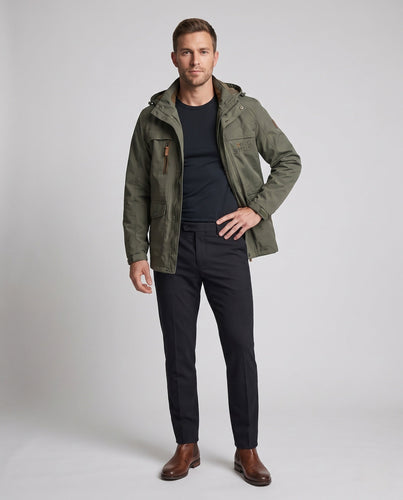 Herren-Sweatjacke mit Kapuze aus wasserabweisendem Canvas mit atmungsaktivem Mesh-Futter und Multifunktionstaschen Nord Taschen