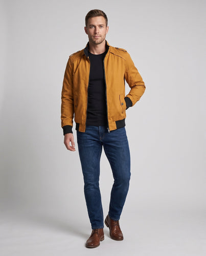 Herrenkurze Jacke im Aviatorklook mit thermo Teddyfutter und Schulterpaspelung Nord Taschen