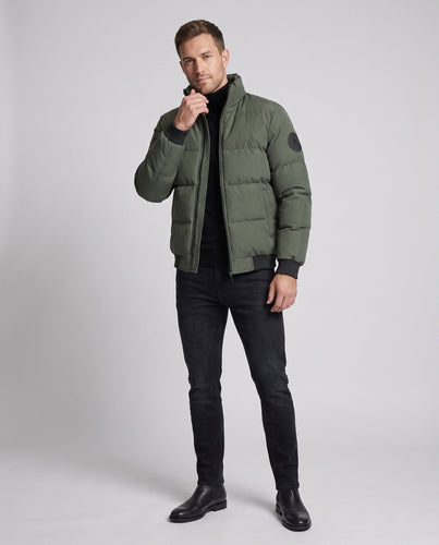 Herren Kurzblouson im gesteppten Puffer-Look mit winddichter äußeren Schicht und gerippten Abschlüssen Nord Taschen