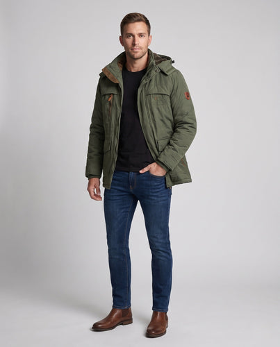 Herren kurze gepolsterte Feldblouson mit gesteppter thermischer Futter und Klappentaschen Nord Taschen