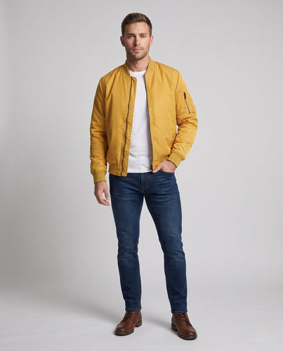 Herren leichte Pilot Bomberjacke aus technischem Nylon mit Utility-Tasche am Ärmel Nord Taschen