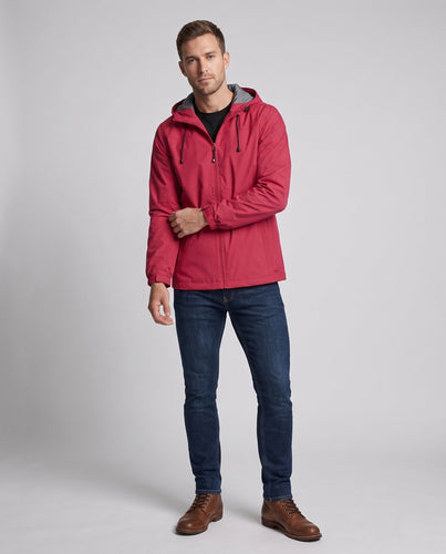 Herren Leichte Wasserabweisende Kapuzenjacke mit Verstellbarer Kapuze und Subtiler Thermofütterung Nord Taschen