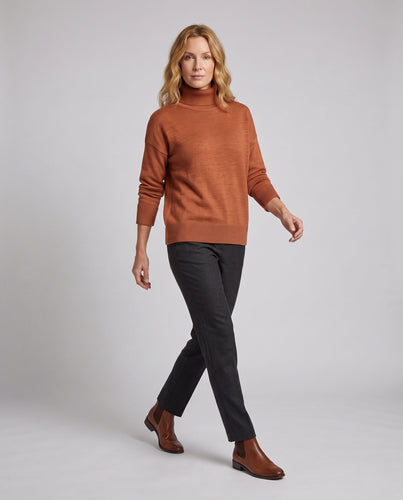 Mode Damen Rollkragenpullover Nord Taschen