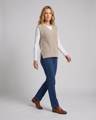 Damenmode Strickpullover Ohne Ärmel Nord Taschen