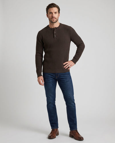 Herrenmode Chunky Stricktop mit Knopfleiste Nord Taschen