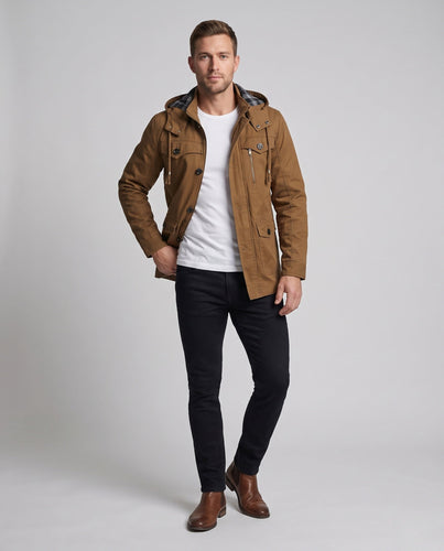 Herren Freizeit Parka Jacke Nord Taschen
