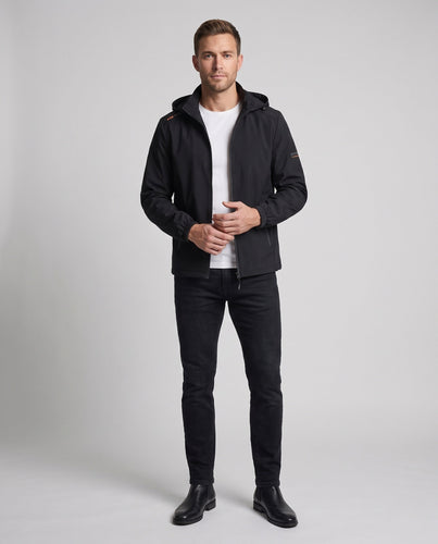 Herren Leichte Allwetterjacke mit verstellbarem Kapuze Nord Taschen