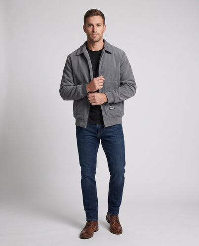 Herrenmode Übergangsjacke aus Ripstop-Material mit gemütlichem Futter Nord Taschen
