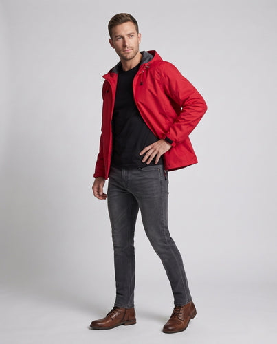 Leichte, wasserabweisende Kapuzen-Softshell-Jacke für Herren mit verstellbaren Bündchen und Reißverschlusstaschen Nord Taschen