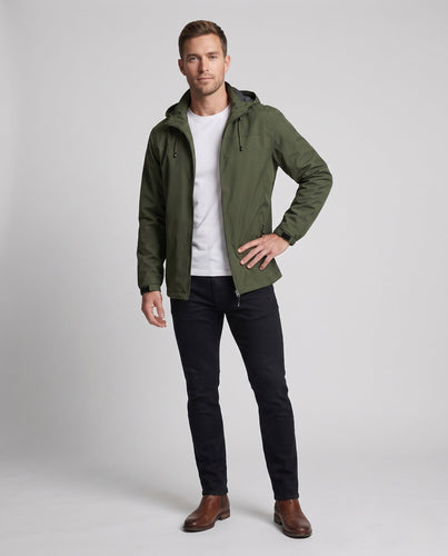 Leichte, wind- und wasserabweisende Herren-Outdoormantel mit verdecktem Reißverschluss Nord Taschen
