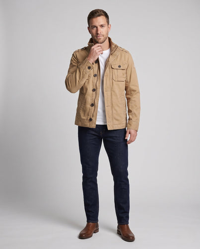 Herren Kapuzenfeldjacke mit wattierter thermischer Innenseite und mehreren Taschen Nord Taschen