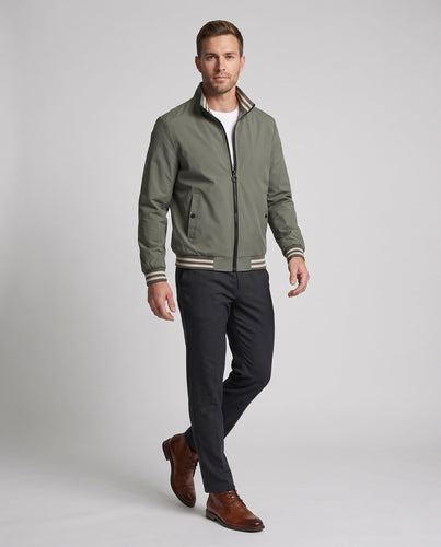 Sportliche Herren Übergangsjacke mit Streifendetails Nord Taschen