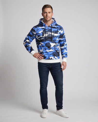Männer Sport Hoodie im Camouflage-Design Nord Taschen