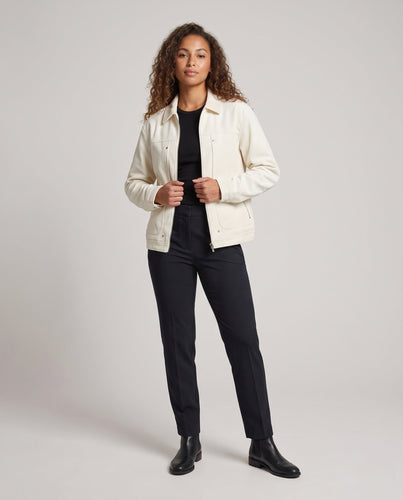 Damen Leichte Utility Jacke mit gestepptem Innenfutter, Druckknopfblende & elastischem Saum Nord Taschen