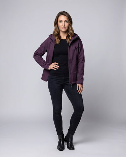 Damen Softshell-Windbreaker mit Kapuze, zwei-Wege-Reißverschluss und verstellbaren Ärmelbündchen Nord Taschen