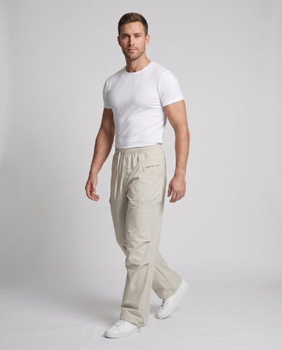 Herren Baggy-Tech-Cargo-Hosen mit elastischem Kordelzugbund, übergroßen Taschen & verstellbarem Saum Nord Taschen