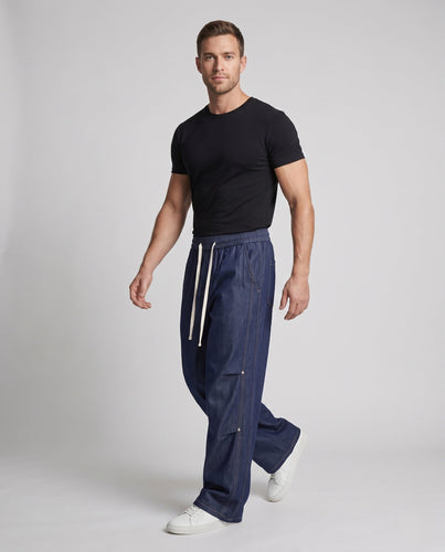 Herren Extra Weite Baggy Cargo Jogginghose Nord Taschen