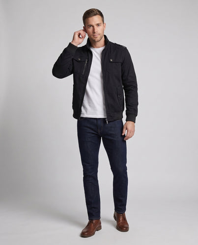 Herren Field Overshirt Jacke im Utility-Stil mit Reißverschluss, mehreren Taschen & gerippten Abschlüssen Nord Taschen
