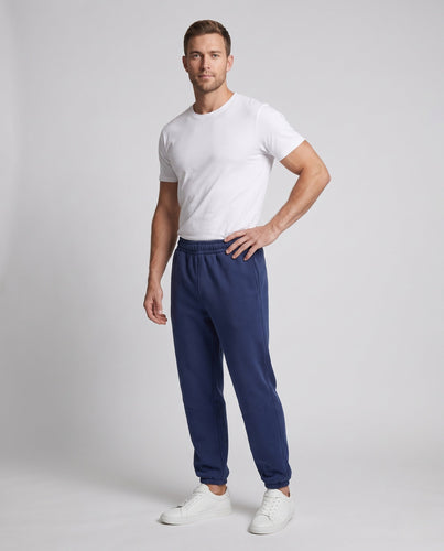 Männliche gepolsterte Fleece-Jogginghosen mit verstärkten Kniebereichen, elastischem Bund und Bündeln am Fuß Nord Taschen