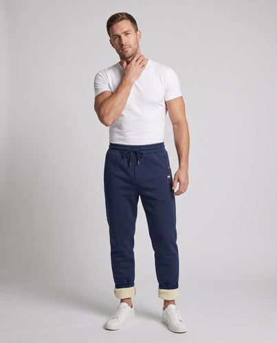 Herren isolierte Thermo-Jogginghose mit Teddy-Futter und elastischem Kordelzugbund Nord Taschen