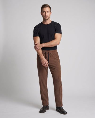 Herren gerade geschnittene Freizeitpant mit elastischem Bund, Kordelzug & 3D-Cut Nord Taschen
