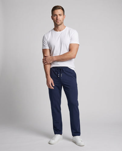 Herren Comfort Fleece Chino-Hose mit Kordelzug, Gerades Bein & Weicher Futter Nord Taschen