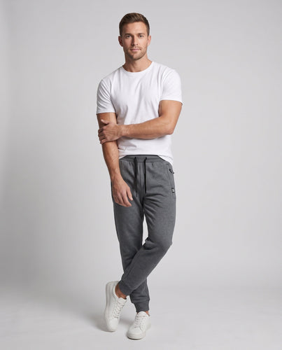Herren konische Performance Jogginghose aus funktionellem Fleece mit elastischem Bund, Kordelzug und Reißverschluss-Taschen Nord Taschen