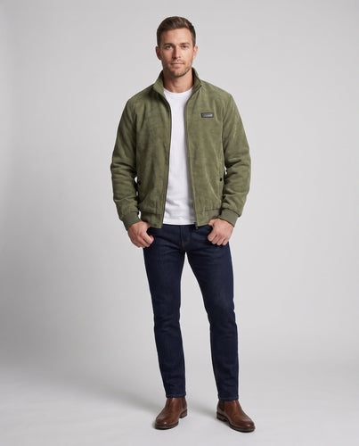 Herren Cordura Sherpa Übergangsjacke mit Stehkragen, wärmendem Teddyfutter & Reißverschluss Nord Taschen