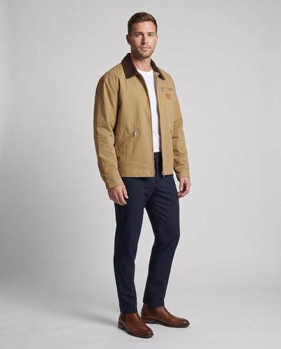 Leichte Overshirt Übergangsjacke für Herren im Bomberstil mit durchgehendem Reißverschluss und Reißverschlusstaschen Nord Taschen