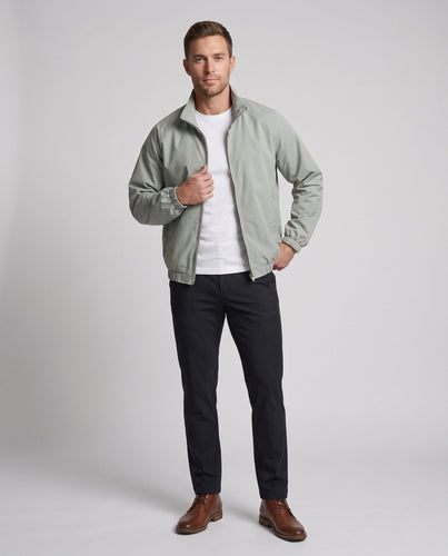 Herren Leichte Wind- und Wasserabweisende Übergangsjacke mit Stehkragen & Elastischem Saum Nord Taschen