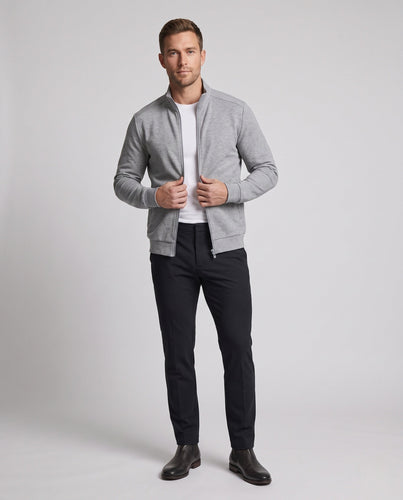 Herren Leichtgewicht Zip Stehkragen Sweatshirt mit Vollreißverschluss und Seitentaschen Nord Taschen