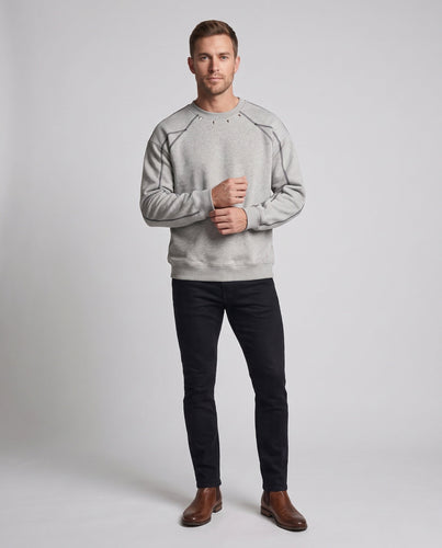 Herren Oversize Sweatshirt mit Kontrastnähten, Raglanärmeln und Rippbündchen Nord Taschen