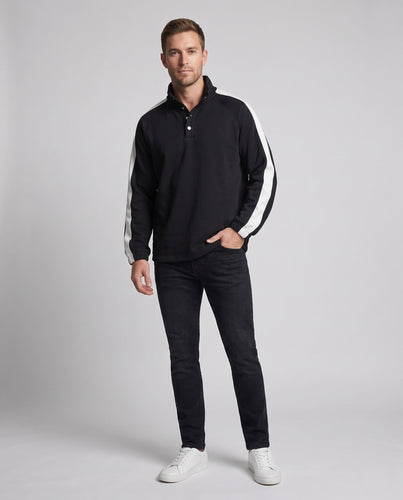 Herren Oversized sweatshirt mit Stehkragen und Druckknopfverschluss Nord Taschen