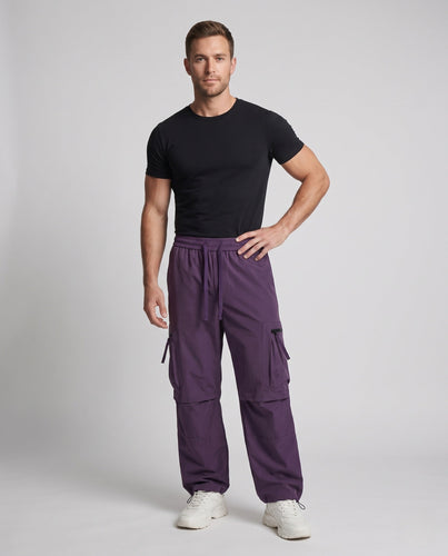 Herren Übergroße Technische Cargo-Hose mit Abnehmbaren Beintaschen & Verstellbarem Saum Nord Taschen