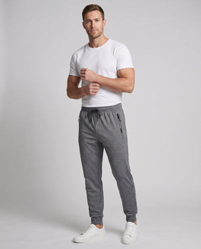 Herren Sportliche Jogginghose mit geradem Bein, elastischem Bund & Reißverschlusstasche Nord Taschen