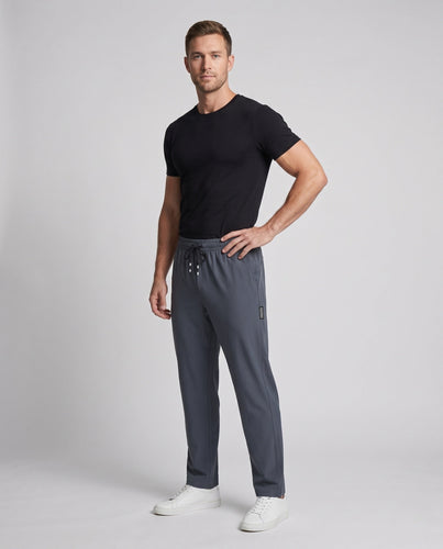 Herren Tapered-Jogginghose aus atmungsaktivem Funktionsstoff mit elastischem Bund und Kordelzug Nord Taschen