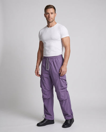 Herren Technical Cargo-Hose im Baggy-Cut mit Elastbund, multifunktionalen Taschen & Beinabschluss-Kordel Nord Taschen
