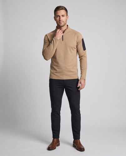 Herren Thermo‑Halbzip‑Langarmshirt mit wärmender fleece‑Innenseite, Ärmeltasche & atmungsaktiver Funktionsware Nord Taschen