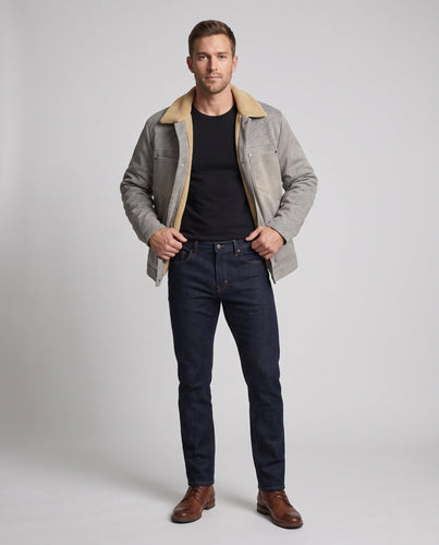 Herren Thermo‑Teddy‑Überhemdjacke mit Sherpa‑Innenfutter und Druckknopffront Nord Taschen