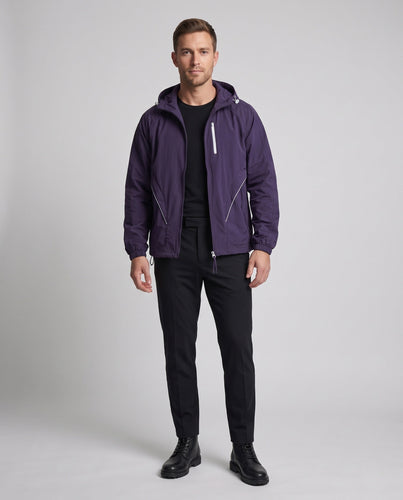 Herren ultraleichte UV-Schutz-Kapuzen-Übergangsjacke mit wasserabweisender, atmungsaktiver Membran & reflektierenden Details Nord Taschen