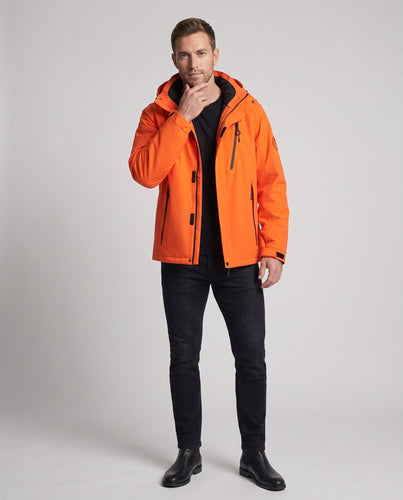 Herren Wasserdichte 2‑Lagen Outdoorjacke mit abnehmbarer Thermo‑Innenjacke und verstellbarer Kapuze Nord Taschen