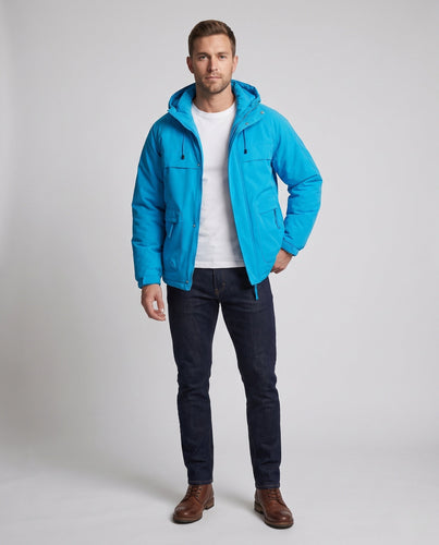 Herren Wattierte Kapuzenjacke mit winddichter Hülle, Thermofutter & Utility-Taschen Nord Taschen