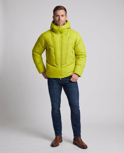 Herren Wattierte Langparka mit Thermoisolierung, hoher Kapuze und Zwei-Wege-Reißverschluss Nord Taschen