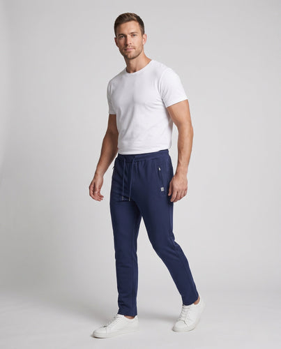 Herren Weiche French-Terry Jogginghose mit Tunnelzugbund, verdeckten Reißverschlusstaschen & geradem Bein Nord Taschen