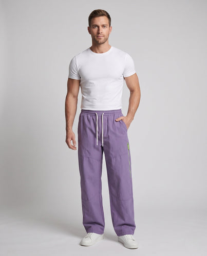 Herren Weite Baggy-Freizeithose mit Tunnelzug, Reißverschluss-Cargotaschen & markanten Teilungsnähten Nord Taschen