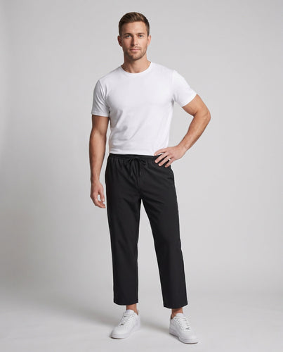 Herren Weite Lounge‑Hose mit Tunnelzugbund, geradem Bein und Eingrifftaschen Nord Taschen