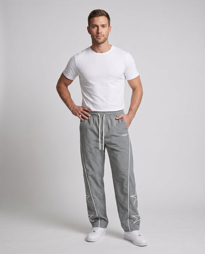 Herren Weite Trackhose mit Stern-Applikation, Kontrastpaspel & Kordelzug Nord Taschen