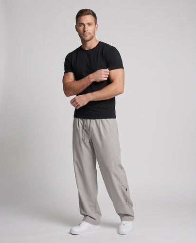 Herren Weite Utility-Baggy-Hose mit Tunnelzugbund, Multifunktions-Taschen & tiefem Schritt Nord Taschen