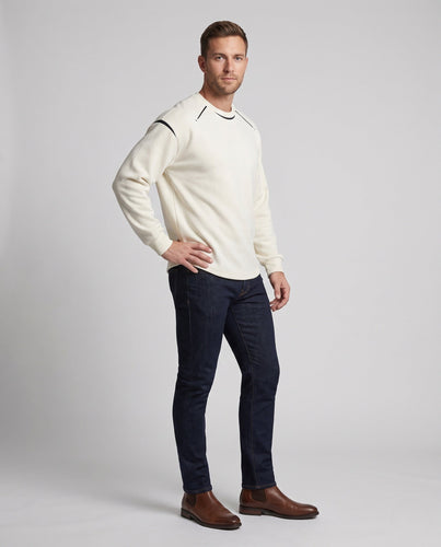 Unisex Lässiges Fleece-Oversize-Sweatshirt mit dekorativen Schulternähten und geripptem Saum